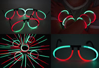 Thumbnail for Red Green Bi-Color Glow Stick Eye Glasses Bracelets Bulk Pack- 50 Pairs