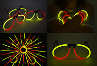 Thumbnail for Red Yellow Bi-Color Glow Stick Eye Glasses Bracelets Bulk Pack- 50 Pairs
