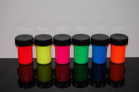 Thumbnail for Blacklight Reactive Fluorescent Acrylic Paints 6 Pack 3/4 Ounce Jars