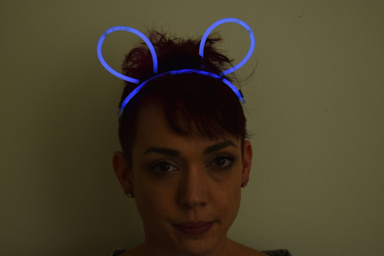 Blue Glow Stick Bunny Ears- Single Retail Packs