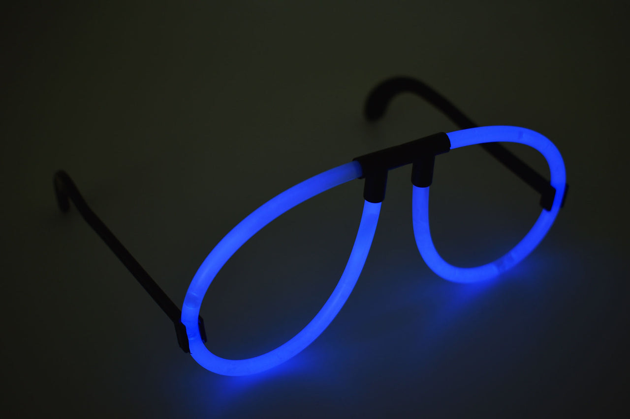 Blue Glow Stick Eye Glasses- Single Packs