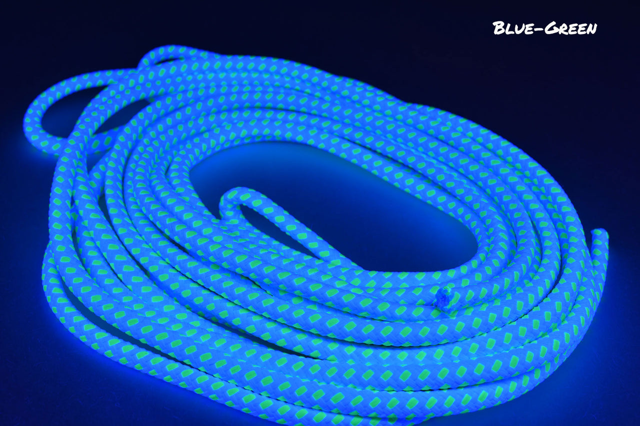 Blacklight BiColor Glo-Line 8mm Luminescent Decorative Roping