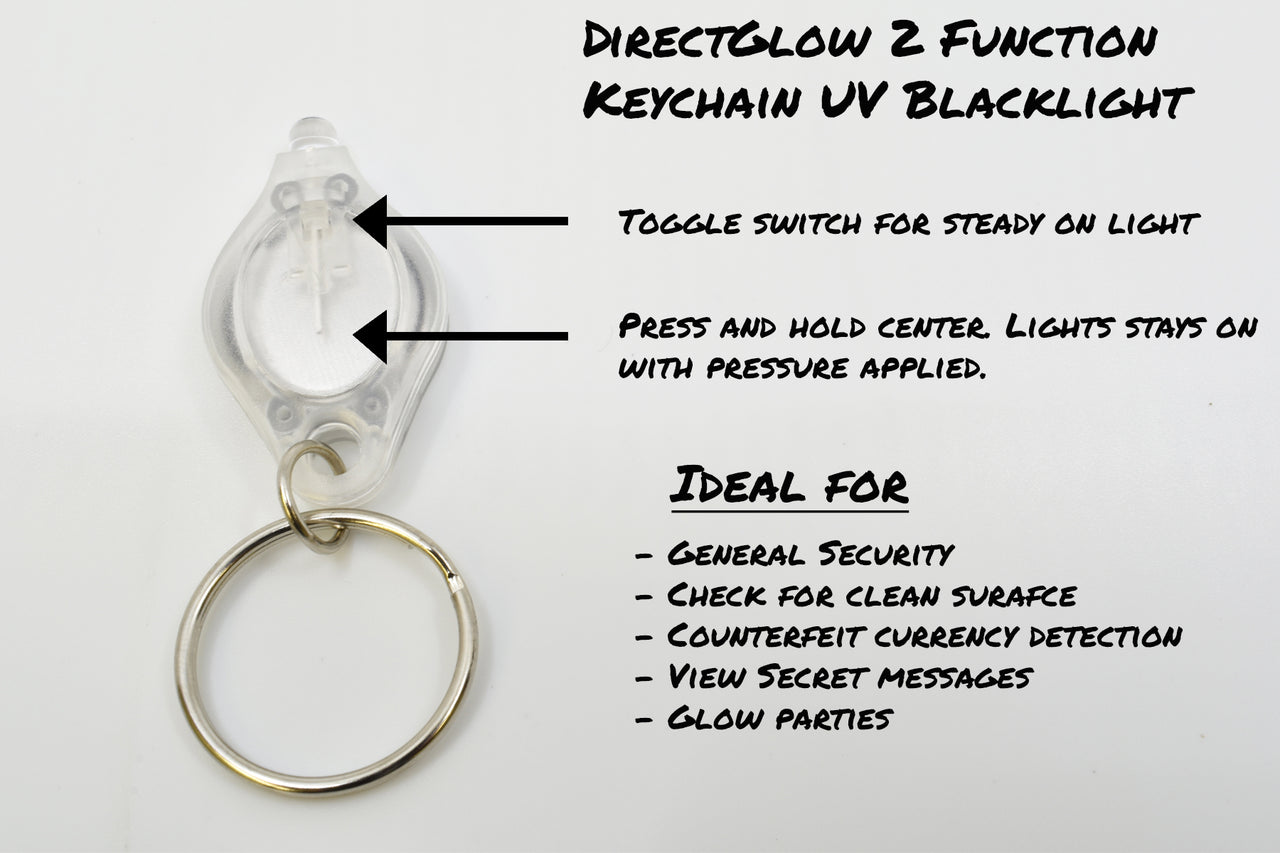 Multifunction UV Torch LED Keychain Flashlight UltraViolet Blacklight