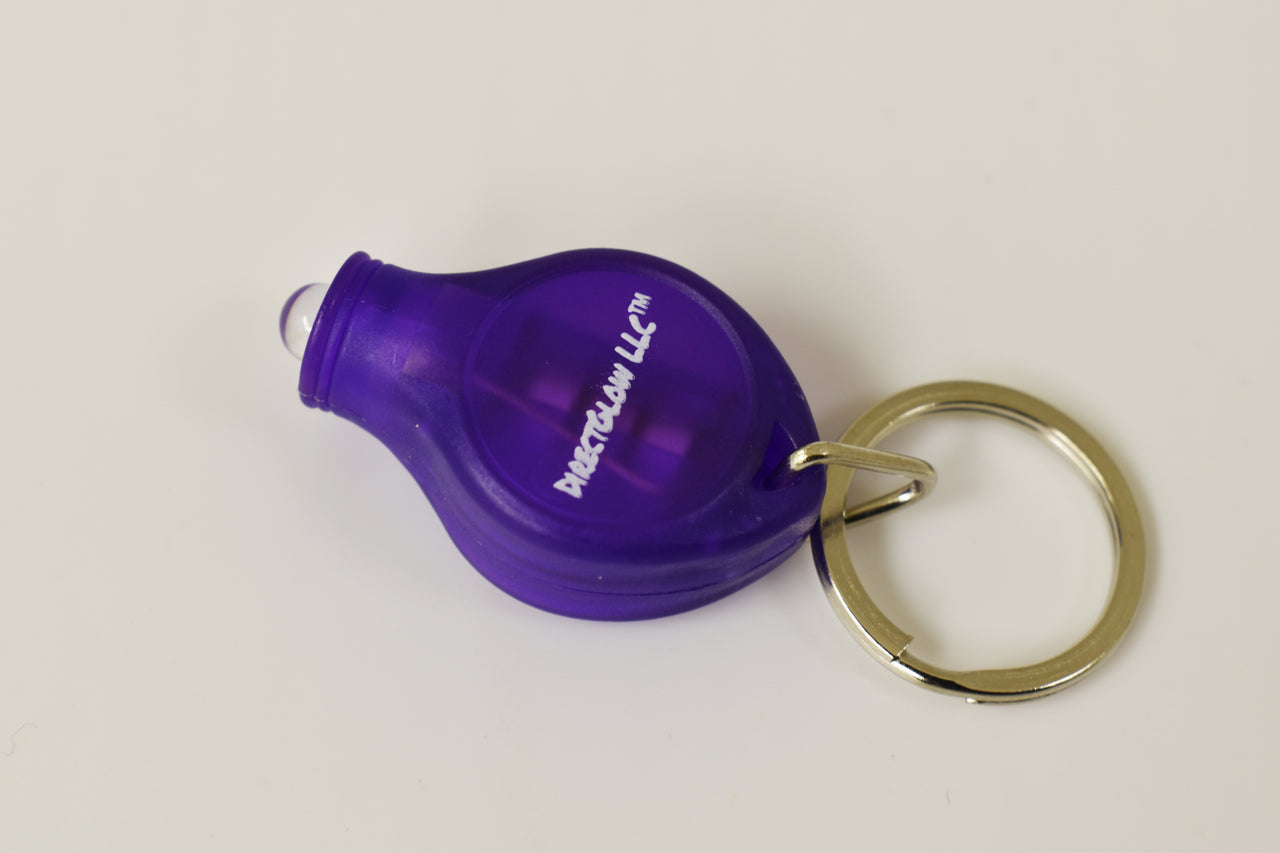 DirectGlow UV Led Blacklight Flashlight Mini Keychain