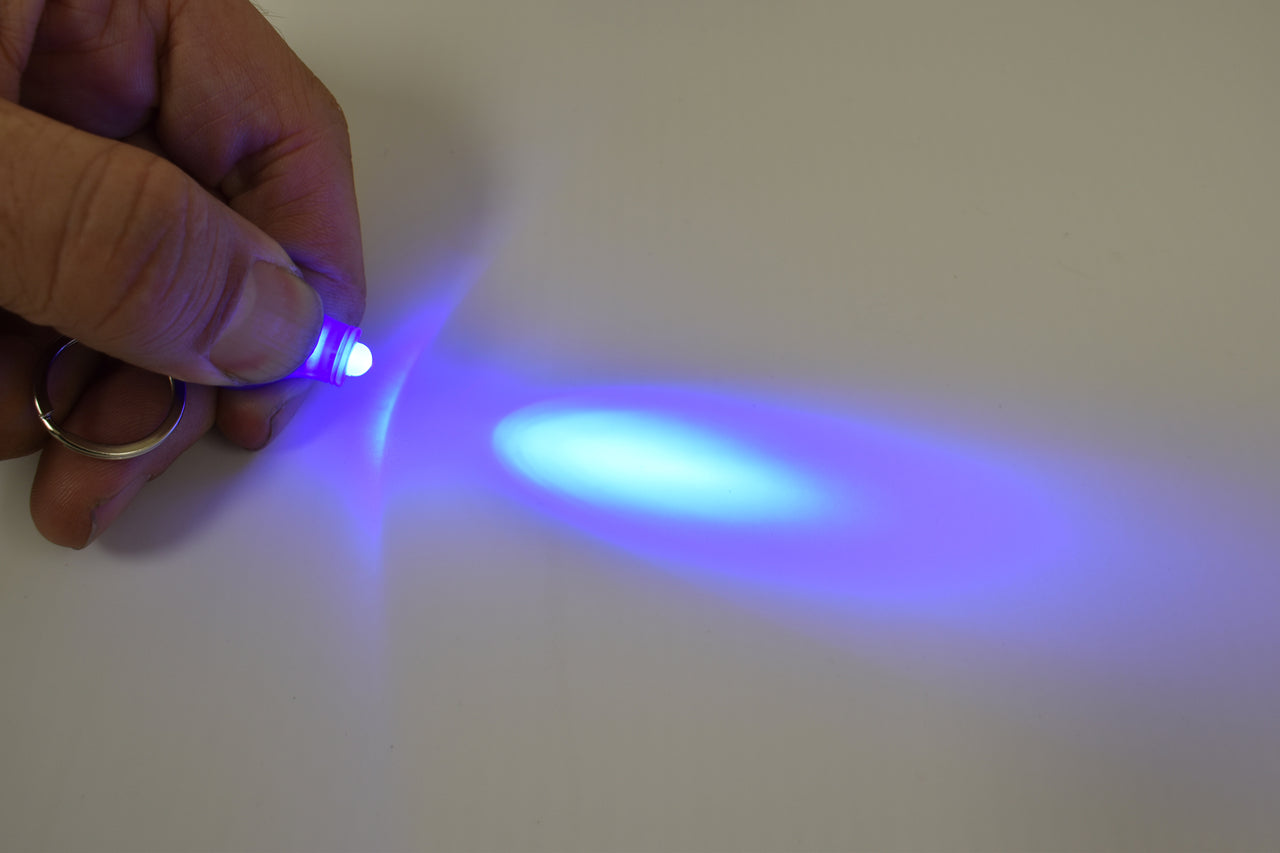 DirectGlow UV Led Blacklight Flashlight Mini Keychain