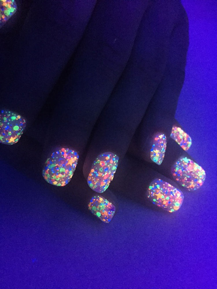 Funfetti Blacklight Reactive UV Nail Polish