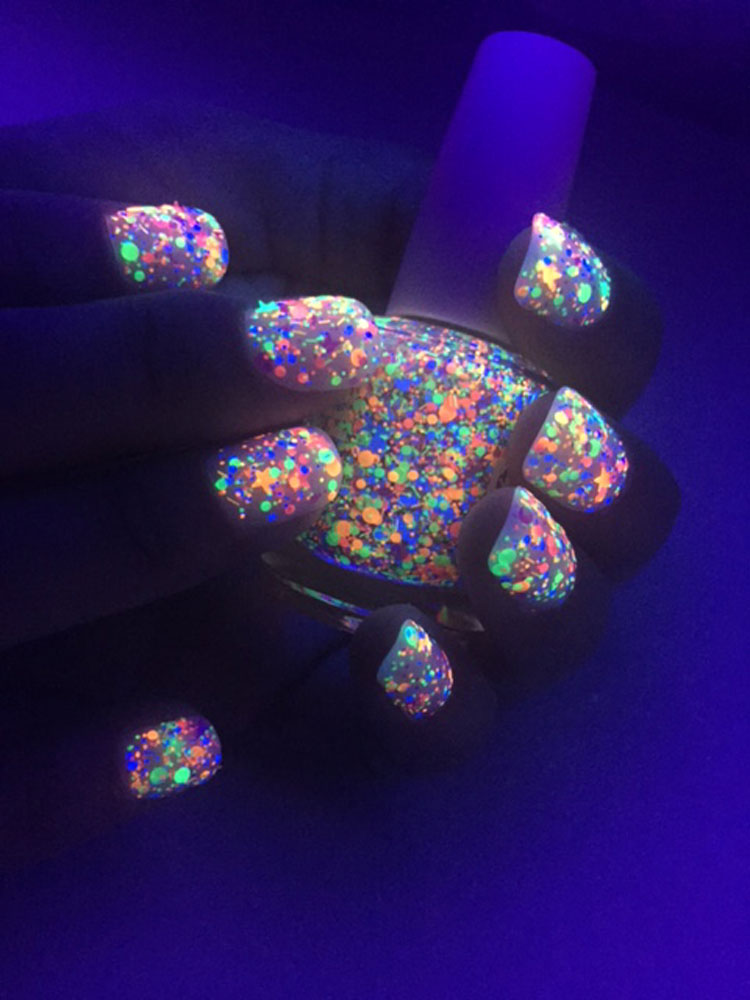 Funfetti Blacklight Reactive UV Nail Polish – DirectGlow LLC