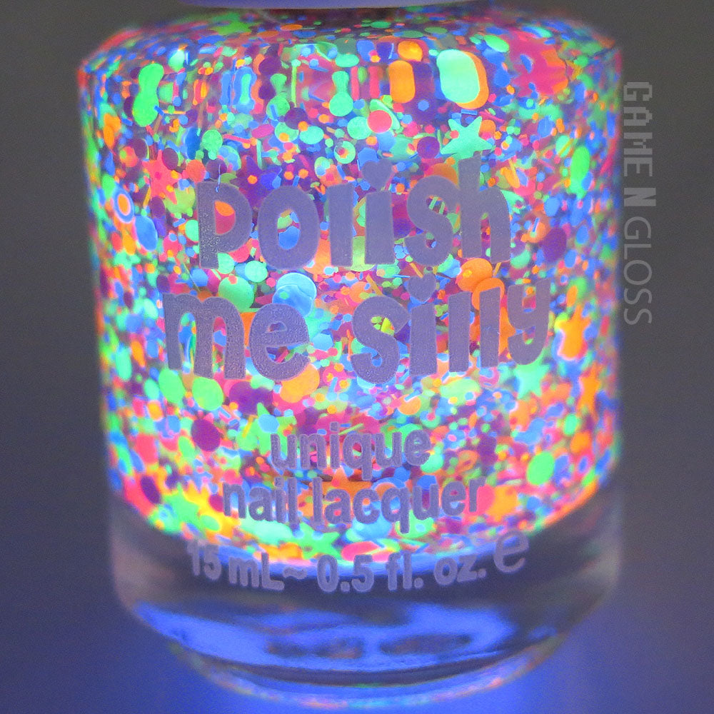 Funfetti Blacklight Reactive UV Nail Polish