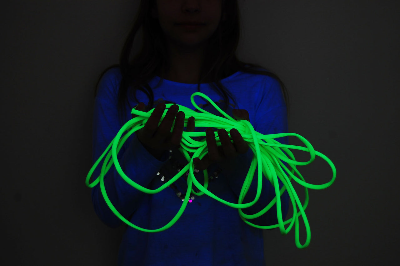 Blacklight Glo-Line 6mm Hollow Core Luminescent Decorative Roping