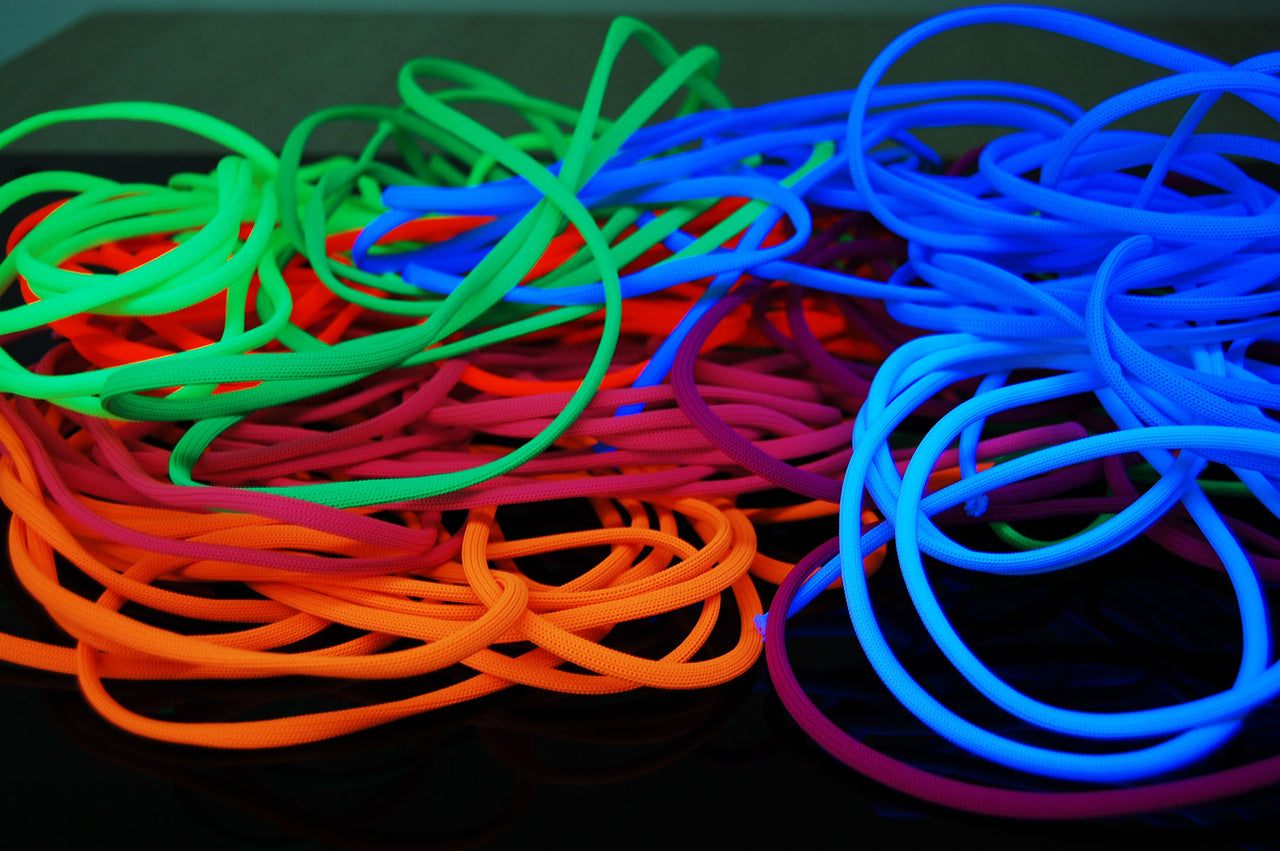 Blacklight Glo-Line 6mm Hollow Core Luminescent Decorative Roping