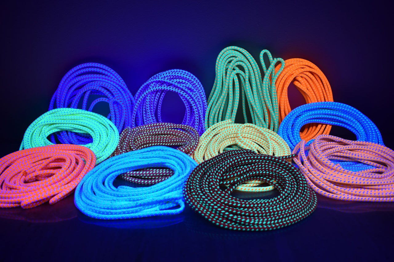 Blacklight BiColor Glo-Line 8mm Luminescent Decorative Roping