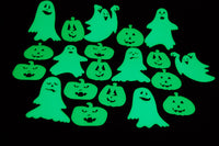 Thumbnail for 20 Glow in the Dark Halloween Ghosts and Jack O Lantern Pumpkins Wall Ceiling Decor