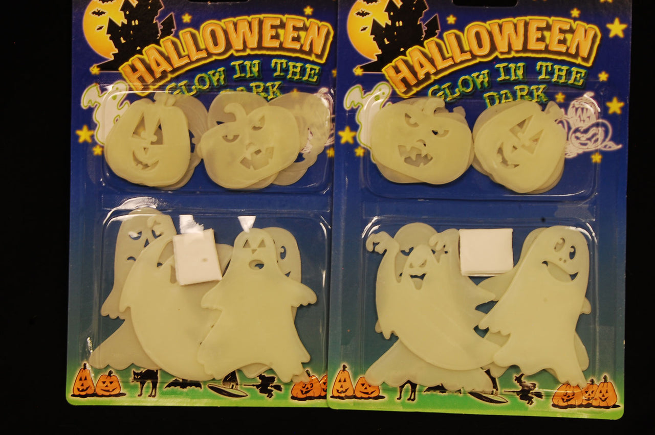 20 Glow in the Dark Halloween Ghosts and Jack O Lantern Pumpkins Wall Ceiling Decor