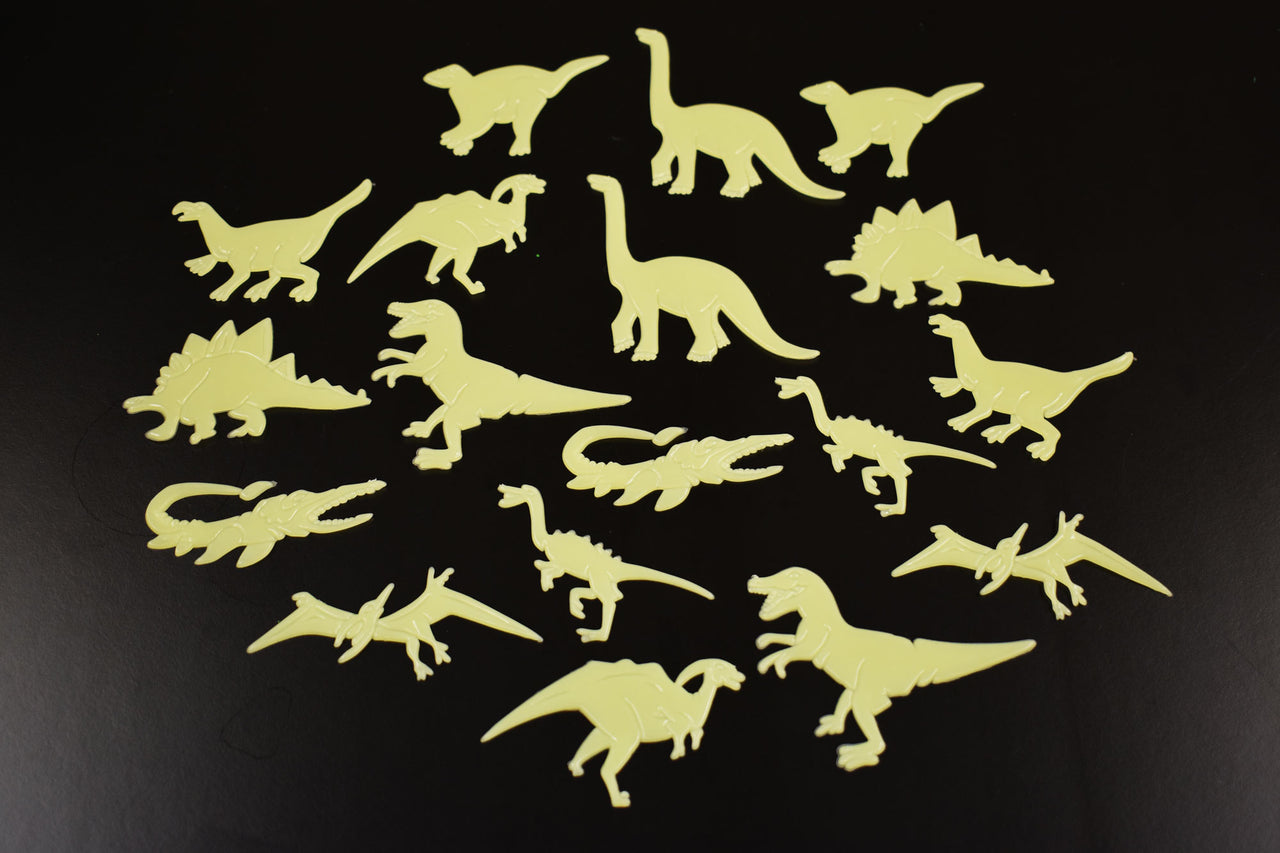 18 Piece Glow in the Dark Dinosaurs Wall Ceiling Decor