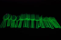 Thumbnail for Green UV Blacklight Reactive Cutlery Set- 51 Count