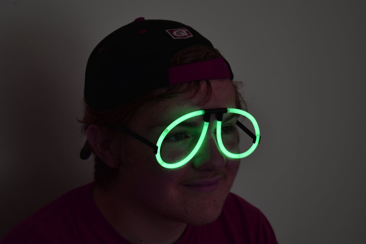 Green Glow Stick Eye Glasses- Single Packs