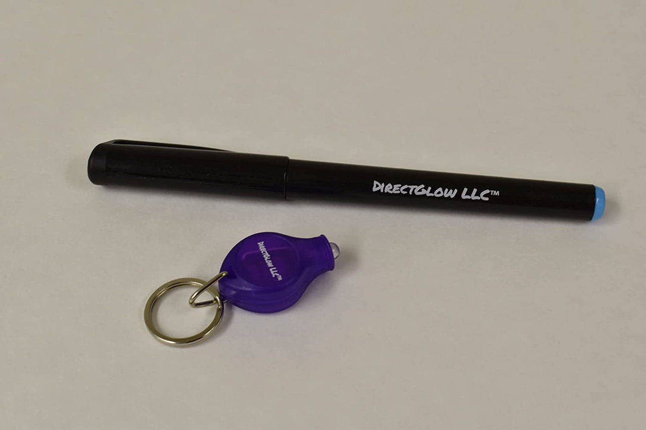 DirectGlow Invisible UV Ink Marker Pen with Ultraviolet LED Keychain B –  DirectGlow LLC