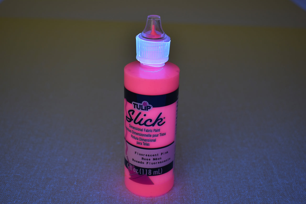 Glow in the Dark Dimensional Fabric Paint pink, 1 1/4 oz. (pack of 6)