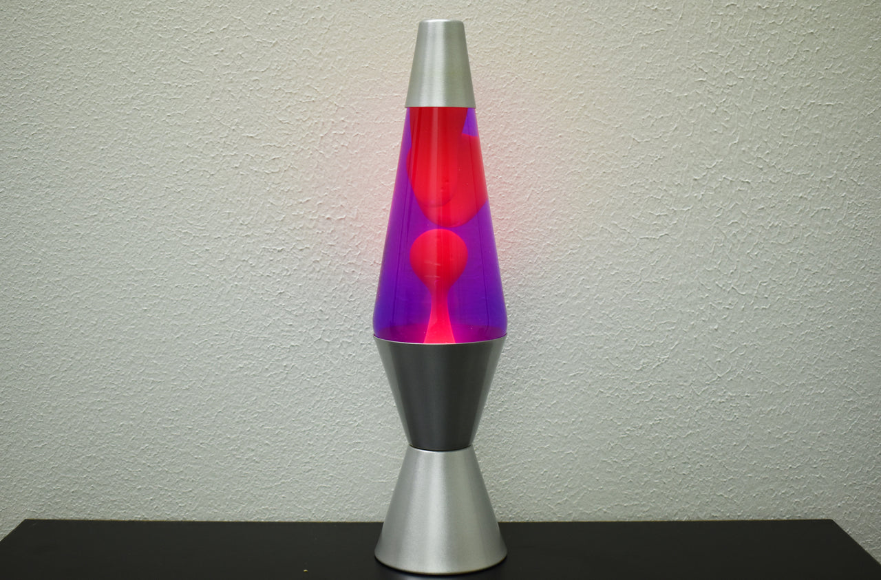 14.5 inch 20oz Lava Brand Motion Lamp Purple Liquid Pink Wax Retro Home Decor