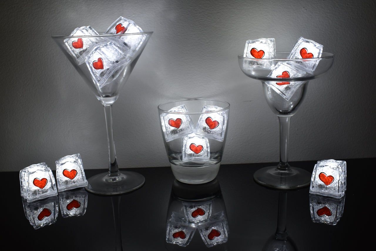 LiteCubes Jewel Holiday Light up Flashing LED Ice Cubes for Drinks