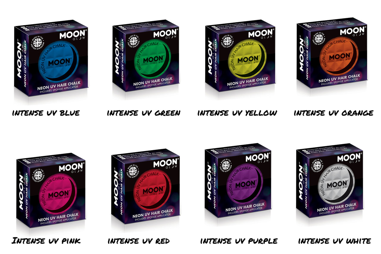 Moon Glow Intense UV Blacklight Hair Chalk Coloring