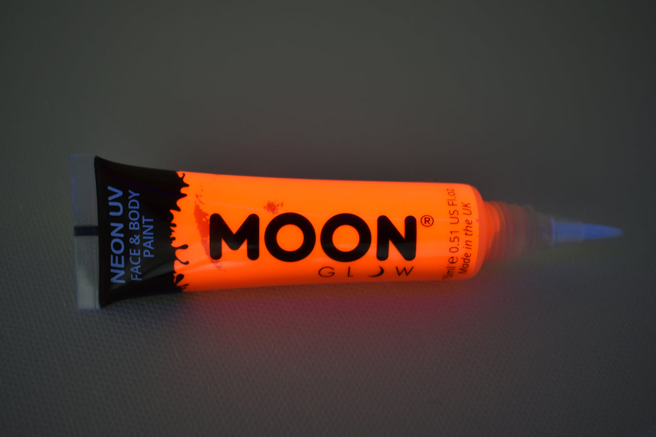 Moon Glow Intense UV Blacklight Face and Body Paint with Brush