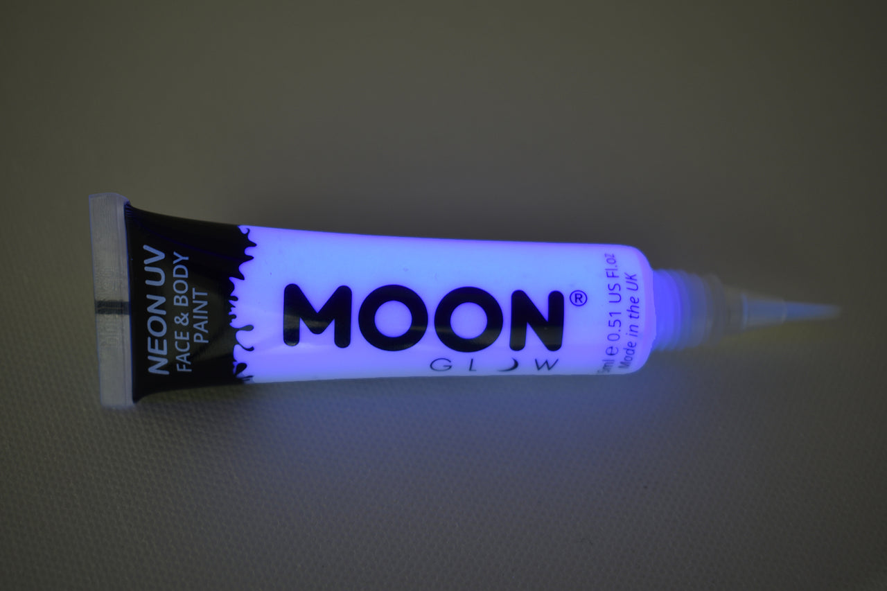 Moon Glow Intense UV Blacklight Face and Body Paint with Brush