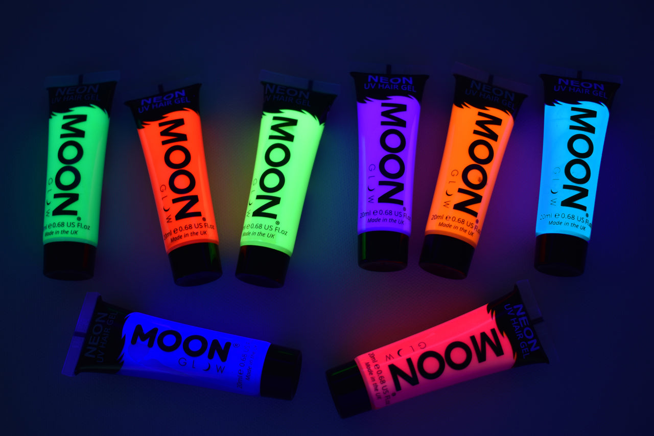 Moon Glow Intense UV Blacklight Hair Gel