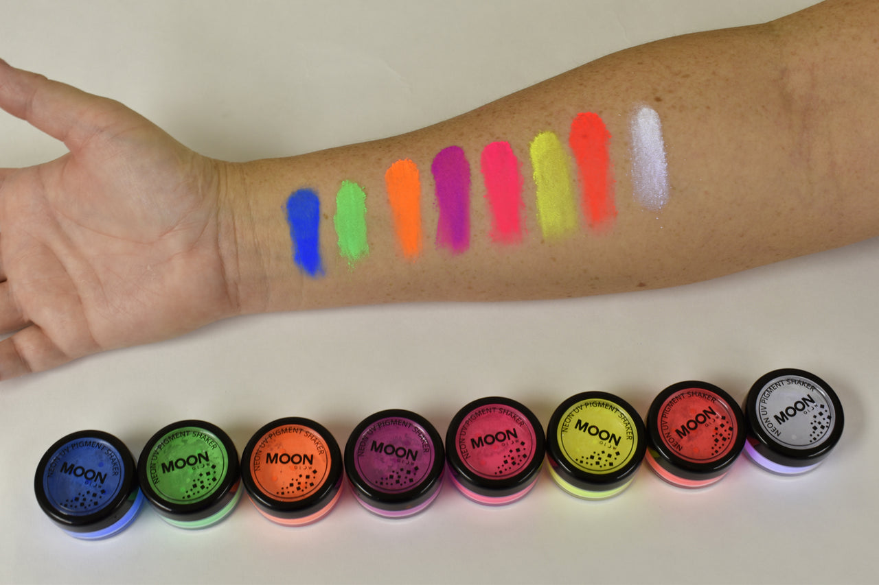 Moon Glow Intense UV Blacklight Makeup Pigment Shakers