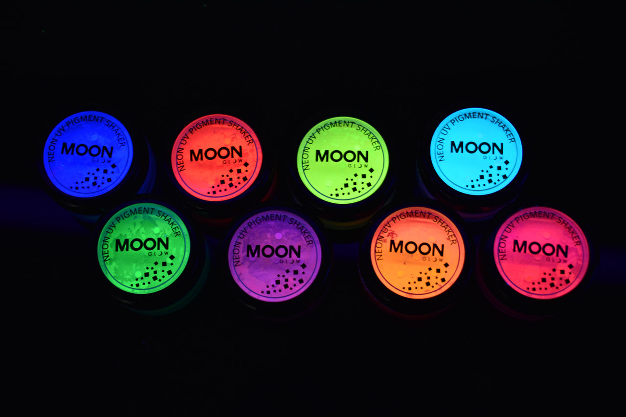 Moon Glow Intense UV Blacklight Makeup Pigment Shakers