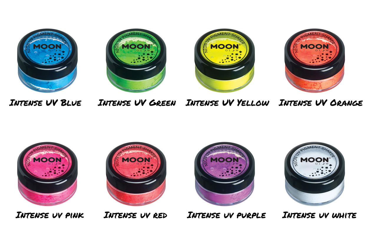 Moon Glow Intense UV Blacklight Makeup Pigment Shakers