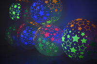 Thumbnail for UV Blacklight Stars Print Balloons