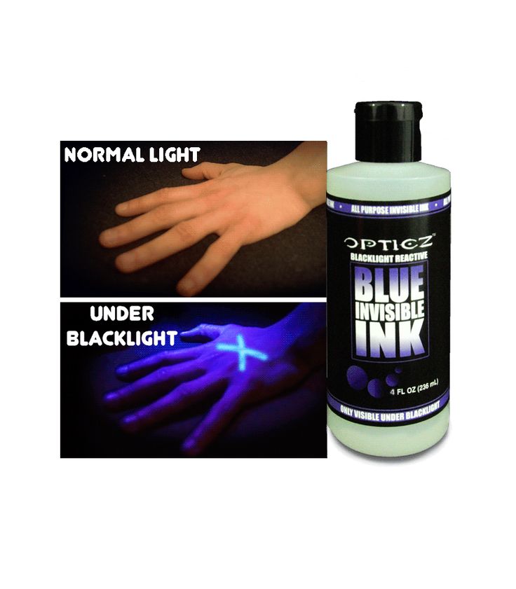 Opticz All Purpose Invisible Blue UV Blacklight Reactive Security Ink