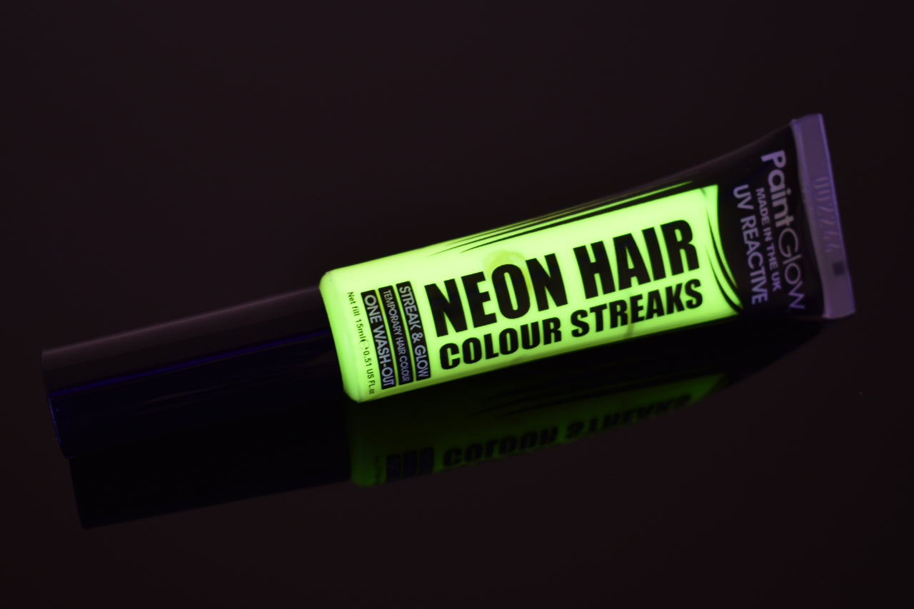 PaintGlow UV Blacklight Reactive Color Streaks Hair Mascara