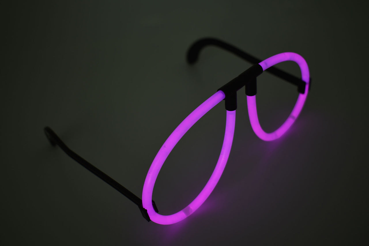 Pink Glow Stick Eye Glasses- Single Packs