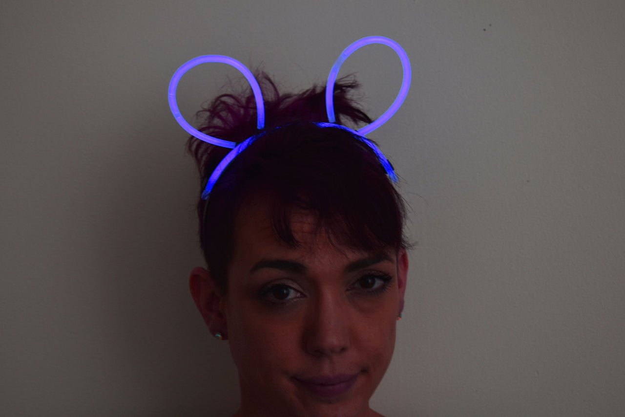 Purple Glow Stick Bunny Ears- Single Retail Packs