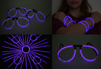 Thumbnail for Purple Glow Stick Eye Glasses Bracelets Bulk Pack- 50 Pairs
