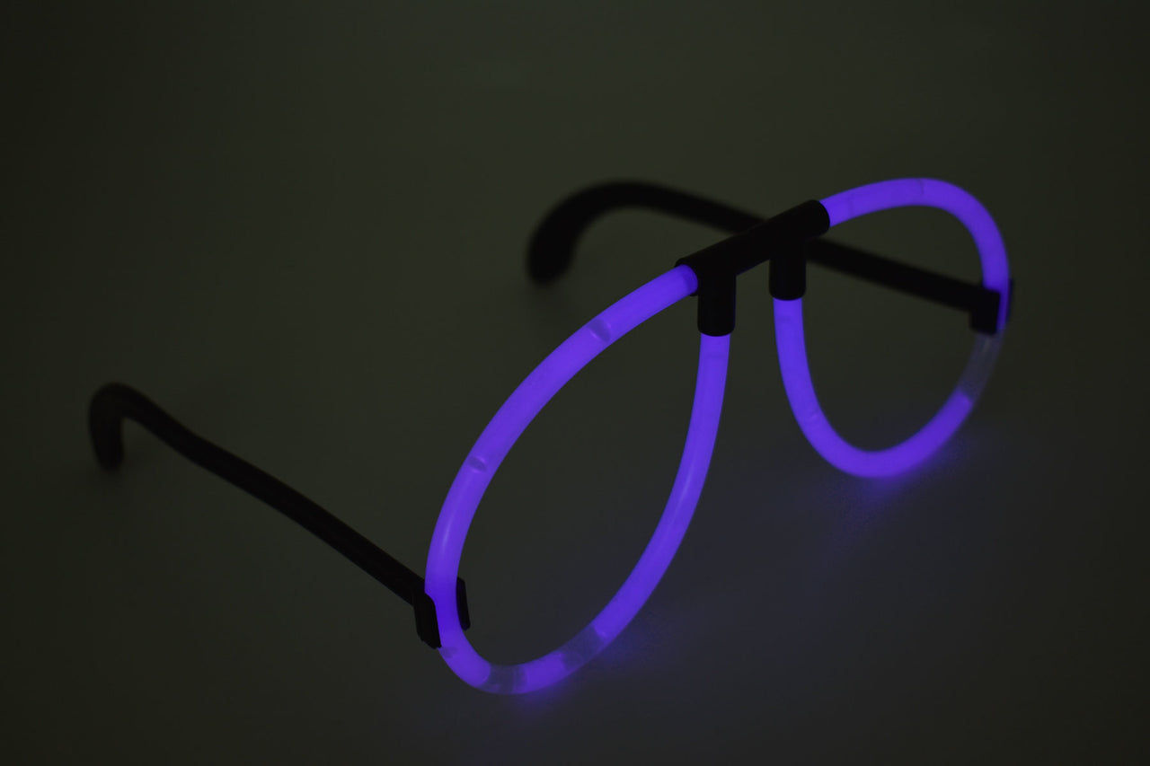Purple Glow Stick Eye Glasses- Single Packs