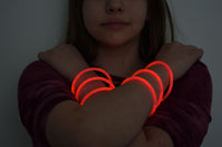 Thumbnail for 8 inch Premium Red Glow Stick Bracelets- 100 per package