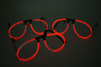 Thumbnail for Red Glow Stick Eye Glasses Bracelets Bulk Pack- 50 Pairs