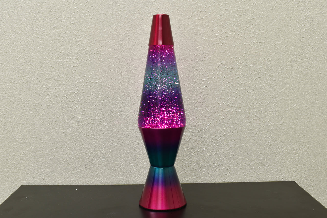 14.5 inch 20oz Berry MultiColor Rainbow Lava Brand Glitter Lamp Retro Home Decor