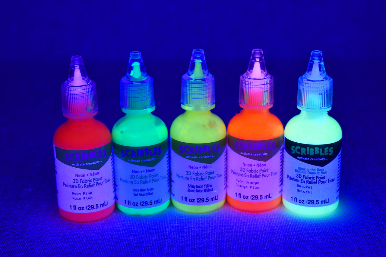 Scribbles UV Blacklight Reactive Fabric Paint
