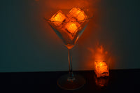 Thumbnail for LiteCubes Amber Orange 3 Mode Jewel Color Tinted Light up LED Ice Cubes