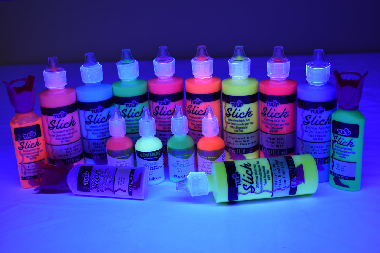 GLOW IN THE DARK FABRIC PAINTS
