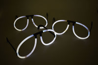 Thumbnail for White Glow Stick Eye Glasses Bracelets Bulk Pack- 50 Pairs