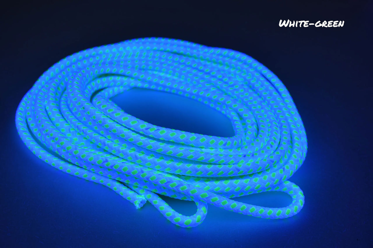 Blacklight BiColor Glo-Line 8mm Luminescent Decorative Roping