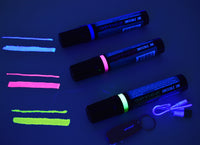 Thumbnail for Opticz Jumbo UV Blacklight Reactive Invisible Ink Chisel Tip Marker Pen With Rechargeable UV Keychain Light