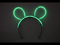 Green Glow Stick Bunny Ears- Single Retail Packs