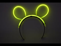 Yellow Glow Stick Bunny Ears- Single Retail Packs