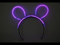 Pink Glow Stick Bunny Ears- Single Retail Packs